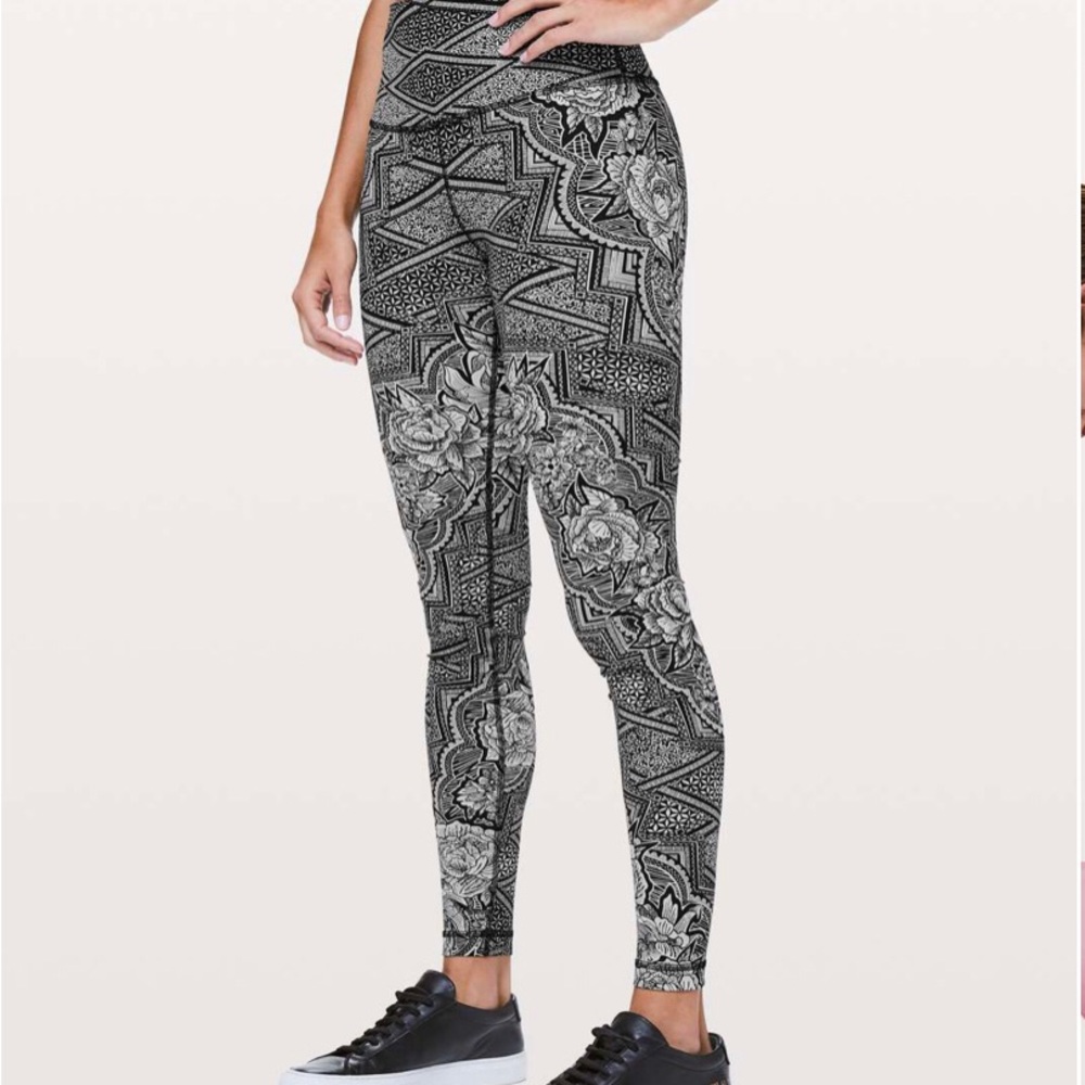 Lululemon Wunder Under High Rise Inked Ice Black - Picture 3 of 8